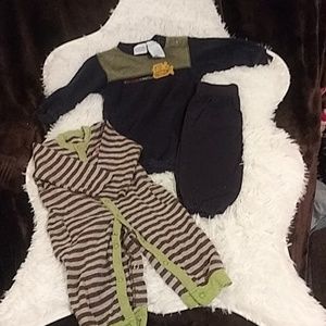Boys outfit and romper/sleeper. 6/9 mon